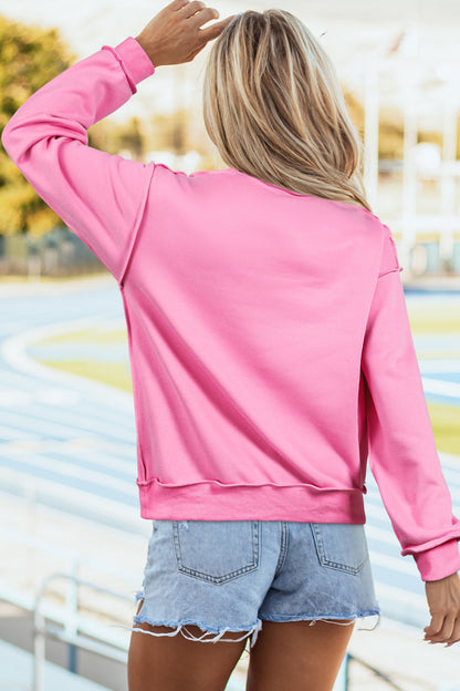 Southern Shore  Pink AL/Alabama Mock Neck Reversible Sweatshirt