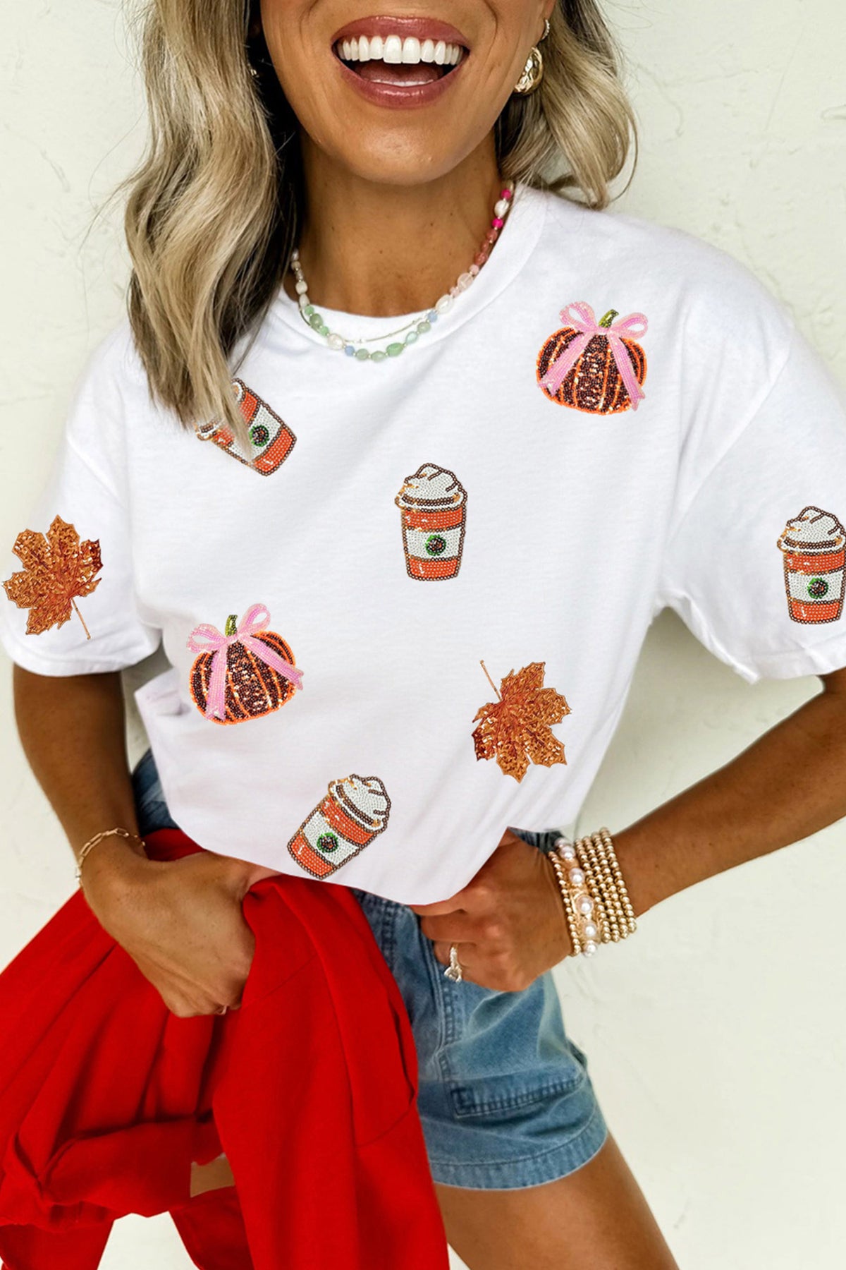 Southern Shore Sequin Pumpkin Graphic Tee