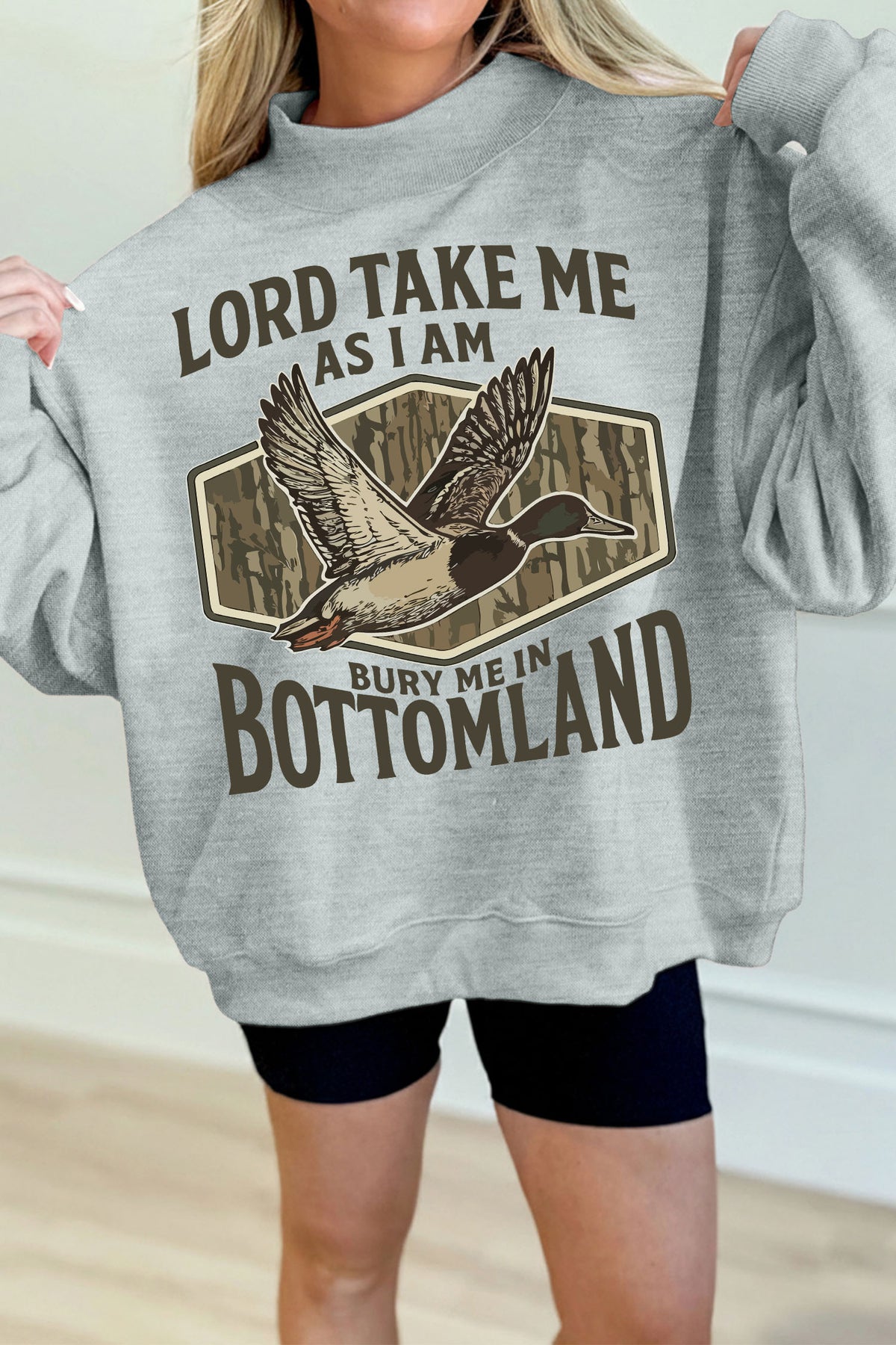 Southern Shore Bury Me in Bottomland Mock Neck Sweatshirt